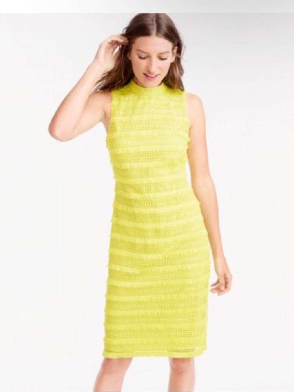J. Crew yellow fringe dress Size 12 New with tag